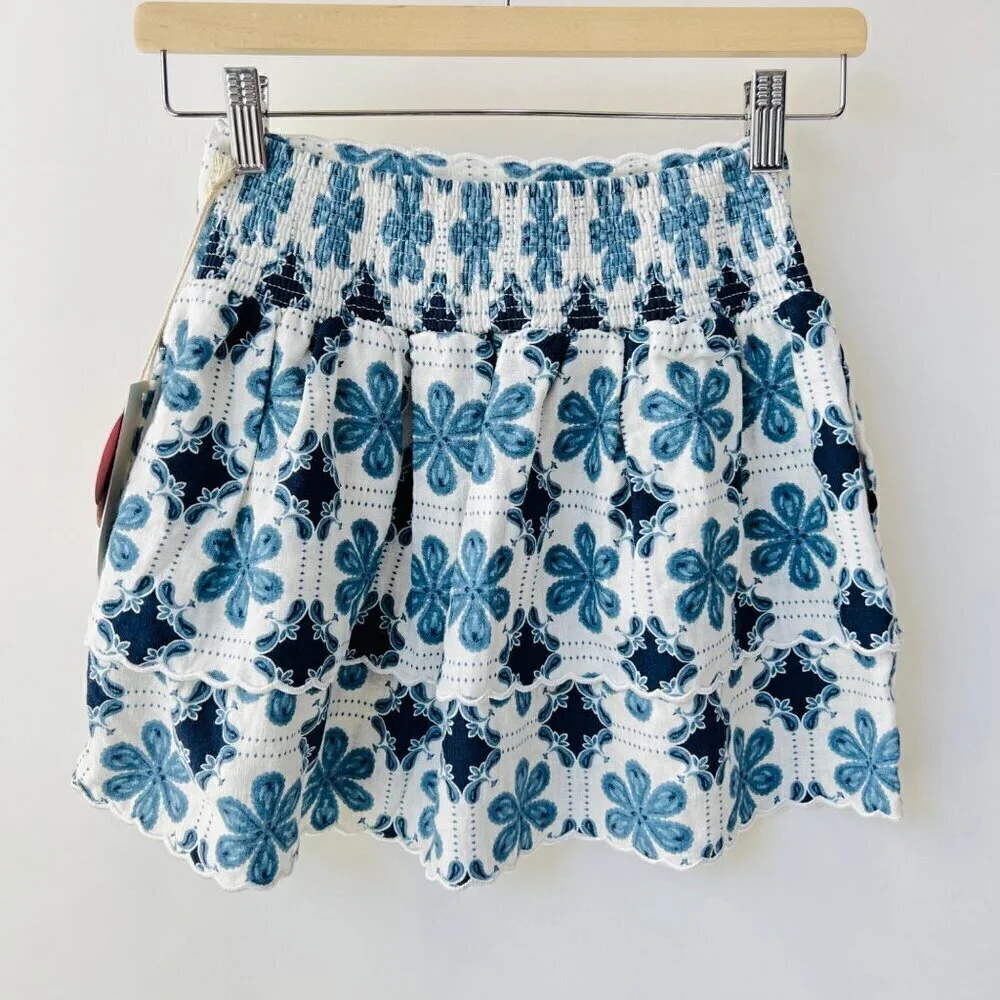 ❤️ Agua Bendita for target mini floral tiered dress, blue, white, Size XXS